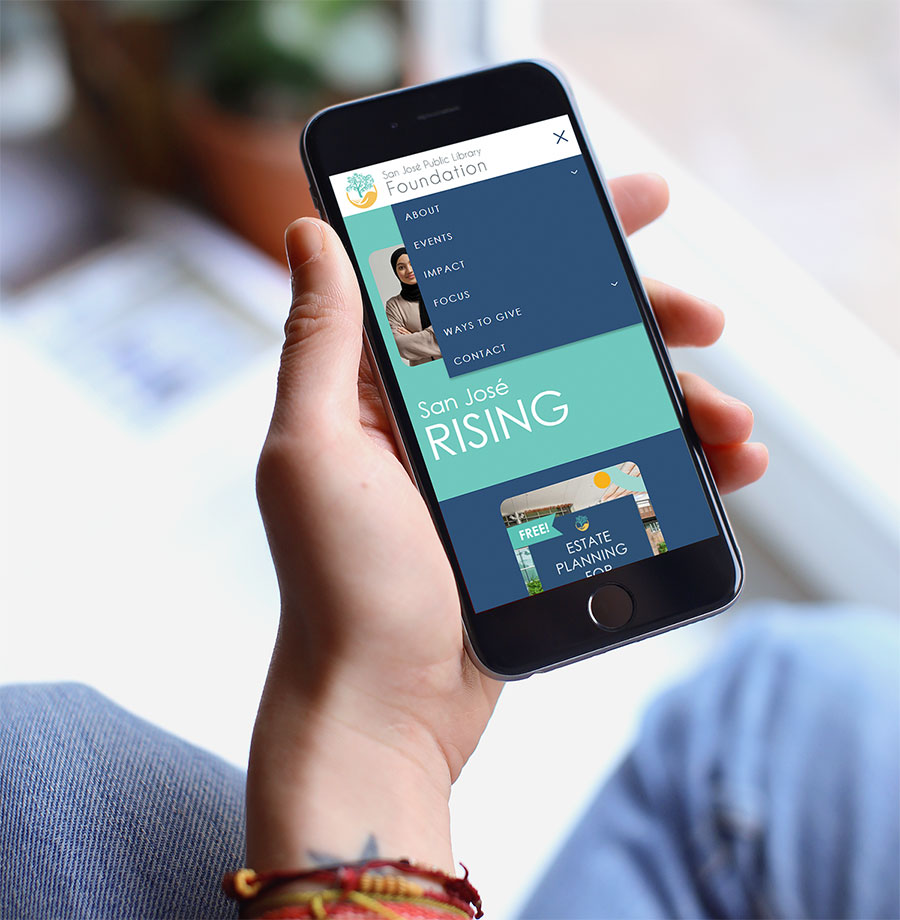 A user opening the website menu on their phone.
