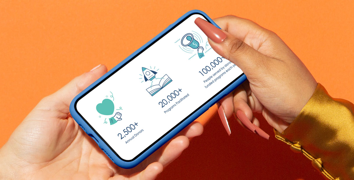 Icons explaining the impact the foundation has on the San Jose library system.