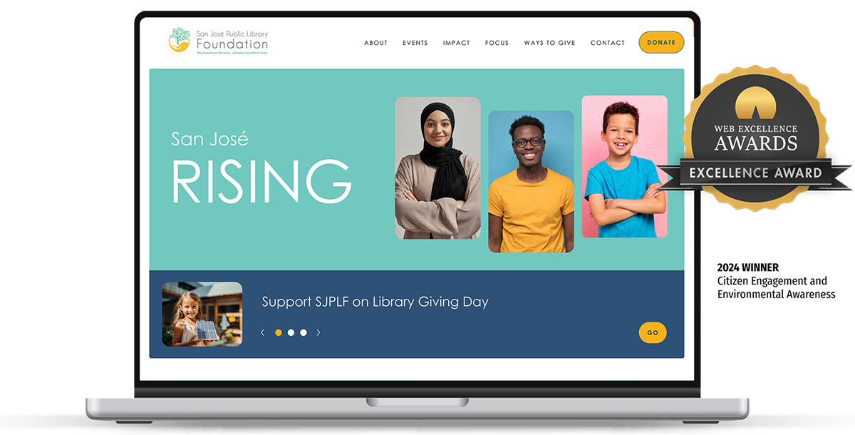 The SJPLF site after engaging with Digital Pollen.